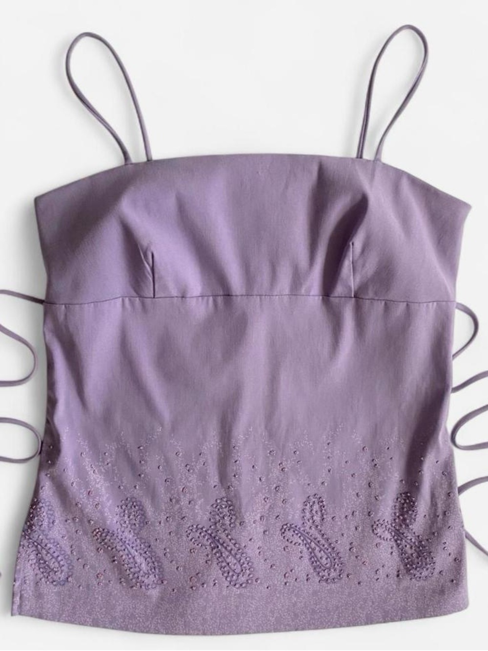 Vintage 90s y2k lilac beaded top